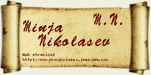 Minja Nikolašev vizit kartica